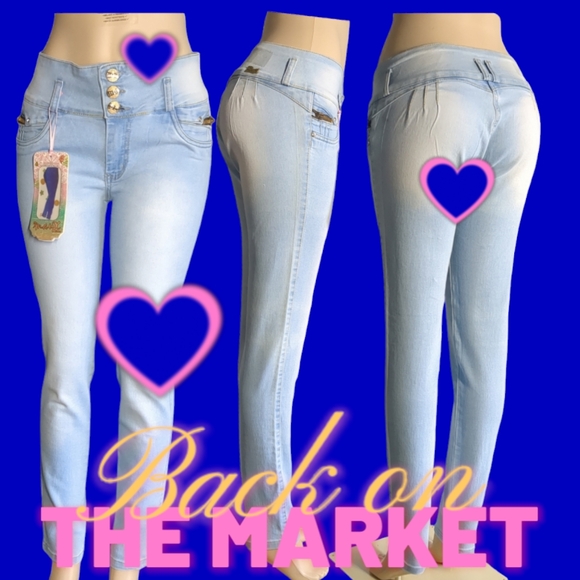 *NEW* - Colombian Authentic Skinny Butt Lifter Jeans, Size 16 - Picture 4 of 16